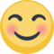 Smiling Face With Smiling Eyes emoji on Facebook